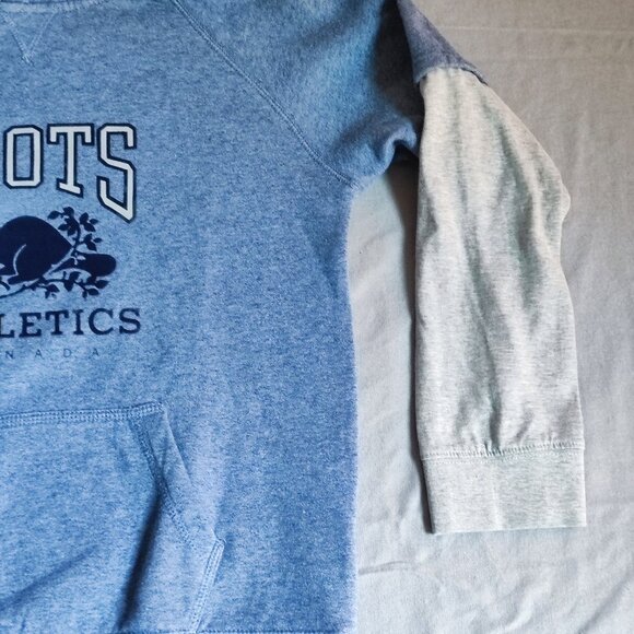 Roots Kids Athletics hoodie boys size XL blue and grey graphic design - Picture 8 of 10